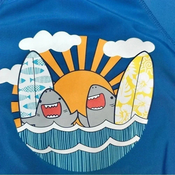 UV Skinz 2 Pc Swimsuit  Blue / Shark Size 5 - Picture 5 of 16